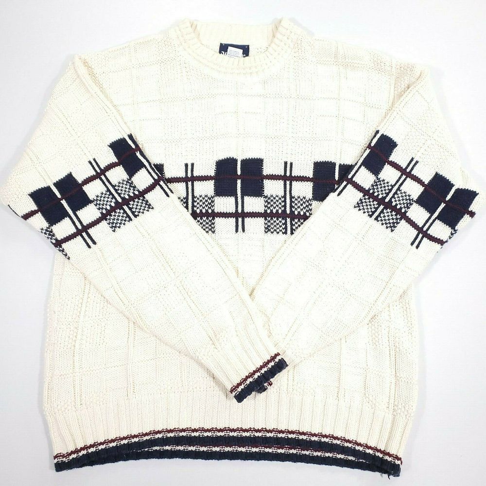 Woolrich Men’s Natural Cotton Knit Sweater Size L